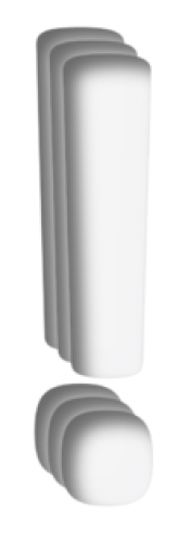 Dickes Rufzeichen mit Schatten