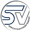Logo der Gerichtssachverständigen Österreichs mit den Buchstaben SV innerhalb eines Kreises, der rechts unten als Viertelkreis durch den Wortlaut "Gerichtssachverständige" gebildet wird